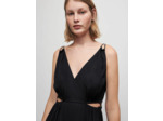 Robe en satin à bretelles tressées