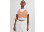 Tee-shirt trompe l'œil jersey et tweed