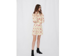 Robe façon baby doll en crêpe imprimé