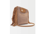 Sac M en toile à motifs pied-de-poule