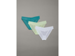 CULOTTE BIKINI BASSE TAILLE AVEC DENTELLE LOGO - PACK DE 3