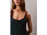 ROBE MINI À BRETELLES EN PERLES