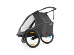 Remorque pour enfant 2 places DOUBLE PURE Noir/Gris