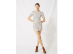 Robe à pois et sequins brodés