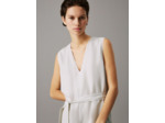 ROBE SANS MANCHES EN MÉLANGE DE LIN AVEC ENCOLURE EN V