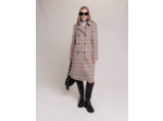 Manteau long à carreaux