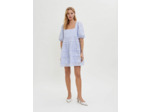 Robe en coton à petits galons contrastés