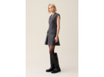 Robe grise cintrée tailleur tweed