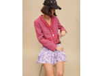 Jupe smockée à imprimé fleuri