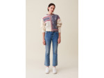 Cardigan laine motif torsadé