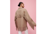 Manteau double face à franges