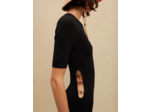 Robe longue ajourée noire