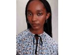 Blouse large satinée