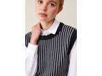 Pull rayé sans manches maille