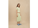 Robe fendue en maille