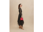 Robe mi-longue à pois