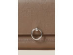 Pochette large cuir grainé