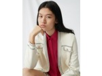 Cardigan à surpiqûres contrastées