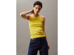 T-SHIRT SANS MANCHES EN COTON RIB