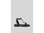 Sandales cuir anneau doré