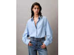 CHEMISE À MANCHES LONGUES EN COTON SURDIMENSIONNÉE