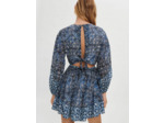 Robe en voile de coton en mix d'imprimés