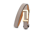 Pia de Lancel - Bracelet mini Pia deux tours - Cuir de chèvre grainé