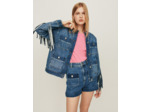 Veste en jean avec franges
