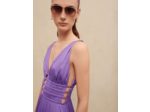 Robe longue satinée
