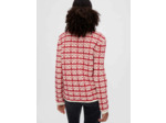 Cardigan en maille effet tweed bicolore