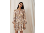 Robe en jacquard lurex imprimé animalier