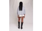 Blouse large satinée