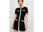 Robe en maille contrastée et mors
