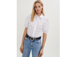 Chemise en popeline ajourée