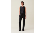 Pantalon droit à sequins noir