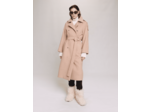 Manteau long en laine mélangée