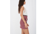 Top en satin de soie et dentelles