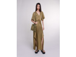 Robe longue satinée ajourée
