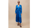 Robe longue satinée