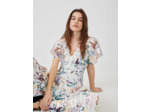 Robe foulard en jacquard imprimé