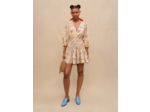 Robe courte à imprimé fleuri