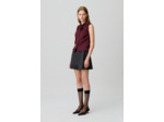 Chemise satinée sans manches