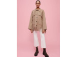 Manteau double face à franges