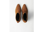 Bottines en suède à découpes western