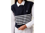 Pull Jean Toto rayé sans manches