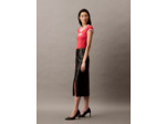 JUPE MIDI EN CUIR