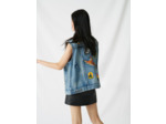 Blouson sans manches en jean