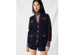 Cardigan à surpiqûres contrastées