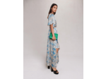 Robe longue satinée