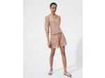 Robe courte en soie imprimée